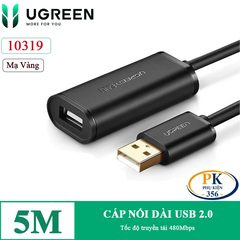 Dây cáp USB 2.0 nối dài có chip Ugreen US121 dài 5M, 10M, 15M, 20M, 25M, 30M