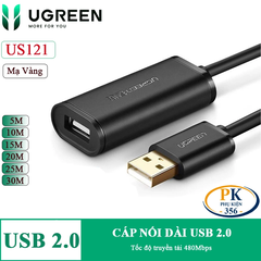 Dây cáp USB 2.0 nối dài có chip Ugreen US121 dài 5M, 10M, 15M, 20M, 25M, 30M