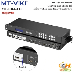 Bộ Chia Chuyển Mạch Ma Trận HDMI 4K@30Hz 4 Ra 4 MT-VIKI MT-HD44LH | Video Wall & Multiview Không Trễ