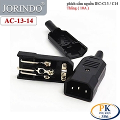 Phích Cắm Nguồn IEC 60320 C13 10A 250V JORINDO AC-13-14 Thẳng