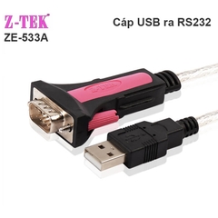 Cáp chuyển USB to RS232 DB9 FTDI FT232 1.8m Z-TEK ZE-533A chính hãng