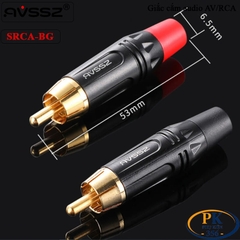 Giắc Hàn Audio AV RCA hoa sen AVSSZ Male SRCA-BG màu đen , màu đỏ