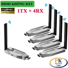 Bộ Chia HDMI Không Dây G147 Full HD 1080P – Kết Nối 1 Phát 4 Màn Hình, Khoảng Cách 50m