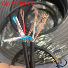 Dây cáp tín hiệu âm thanh AV đôi 4 lõi 22AWG – Dùng cho 3.5mm sang 2 AV, AV 2 ra 2