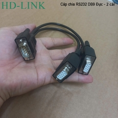 Dây cáp chia COM DB9 RS232 Đực sang 2 cổng cái dài 0.3M, 0.5M, 1M, 1.5M, 2M, 3M, 5M, 10M – HD-Link DIY 28AWG cao cấp