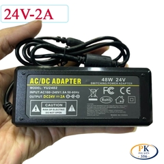 Bộ Nguồn Adapter DC 24V 2A 48W YU-2402 – Jack DC 5.5×2.5mm, Ổn Định, Chống Nhiễu