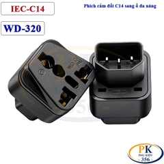 Đầu Chuyển Nguồn IEC C14 Sang Ổ Cắm Đa Năng WD-320 250V/10A Cho UPS PDU
