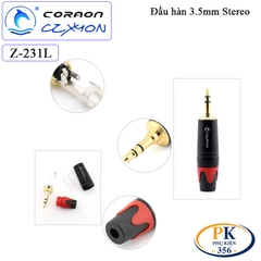 Đầu Hàn Giắc Âm Thanh 3.5mm Stereo Mạ Vàng Coraon CZXYON Z-231L Vỏ Kim Loại Cao Cấp