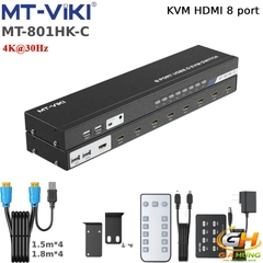 Bộ Chuyển Mạch HDMI USB KVM Switch 16 Ra 1 MT-VIKI MT-1601HK-C | Hỗ Trợ 4K 30Hz