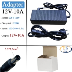 Bộ Nguồn Adapter 12V-10A 120W XYT-1210 – Giắc DC Góc Vuông, Công Suất Lớn, Chống Nhiễu
