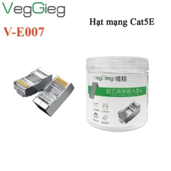 Hạt mạng, đầu bấm RJ45 CAT5E SFTP VEGGIEG V-E007 (Hộp 100 hạt)