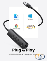 Bộ chia USB 3.0 4 cổng Ugreen 10915 CM416