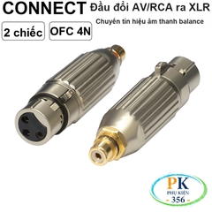 Đầu chuyển RCA Female sang XLR Female – Lõi đồng OFC 4N cao cấp bộ 2 chiếc