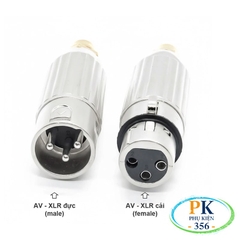 Jack chuyển AV (RCA Female) sang XLR Male - Female – DIY bộ 2 chiếc