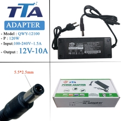 Nguồn Adapter 12V-10A 120W chân 5.5 x 2.5mm chính hãng TTA QWY-12100
