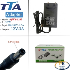 Nguồn Adapter 12V-5A 60W chân 5.5 x 2.5mm chính hãng TTA QWY-1250
