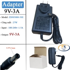 Nguồn DC 9V-3A ZB090300-3SE – Adapter Chân 5.5×2.5mm, 27W, Dây 1.5m