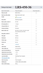 Bộ nguồn led 36V-12.5A Meanwell LRS-450-36 450W 36V