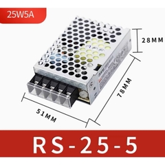 Bộ nguồn led 5V-5A Meanwell RS-25-5 25W 5V