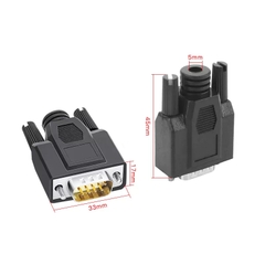 Đầu hàn cổng Com DB9 RS232 chân đồng vỏ ốp nhựa dẻo chính hãng HD-Link YL-933M/F