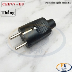 Đầu phích cắm nguồn chuẩn EU CEE 7/7 Schuko 2 chân 250V-16A | Cho thiết bị dân dụng, UPS, máy tính – An toàn & bền bỉ