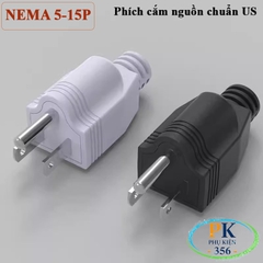 Đầu phích cắm nguồn 3 chấu US NEMA 5-15P 250V/10A | Cho UPS, máy tính, adapter – An toàn & bền bỉ
