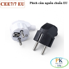 Đầu phích cắm nguồn chuẩn EU CEE 7/7 Schuko 2 chân 250V-16A | Cho thiết bị dân dụng, UPS, máy tính – An toàn & bền bỉ