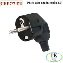 Đầu phích cắm nguồn chuẩn EU CEE 7/7 Schuko 2 chân 250V-16A | Cho thiết bị dân dụng, UPS, máy tính – An toàn & bền bỉ