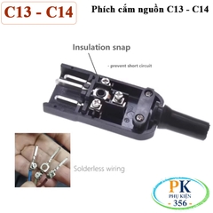 Phích cắm nguồn IEC C13 | Chân hợp kim đồng-niken mạ niken – Bền bỉ, an toàn cho server, UPS, PDU