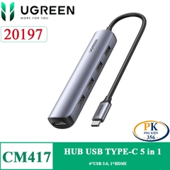 Ugreen 20197 hub USB-C 5 in 1 USB Type-C to HDMI USB 3.0 CM417