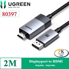 Ugreen 80397 Cáp Displayport to HDMI 8K dài 2M DP115