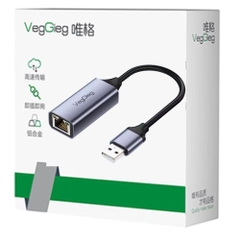 Cáp chuyển đổi USB 2.0 sang mạng LAN RJ45 100Mbps, USB 2.0 to lan RJ45 VEGGIEG V-K307