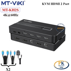 Bộ chuyển mạch KVM Switch HDMI 2 cổng 4K@60Hz MT-viki MT-KH2S