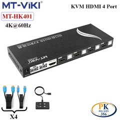 Bộ chuyển mạch KVM Switch HDMI 4 cổng 4K@60Hz MT-viki MT-HK401