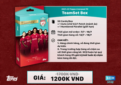 [ 1 CHỮ KÝ/ MẢNH ÁO]  Hộp thẻ Topps Liverpool team set 2021/22
