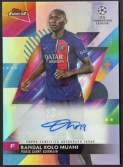 Randal Kolo Muani 2023-24 Topps Finest UCL Refractor Auto PSG TLO