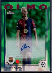 2024-25 Topps Chrome UEFA Dani Olmo Auto Green Lava Refractor #/99 Barcelona BARCA TLO