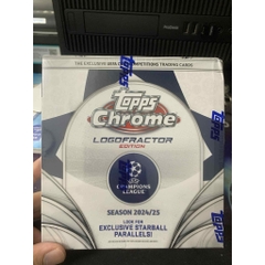Hộp thẻ bóng đá Topps Chrome UEFA Logofractor 2024/25