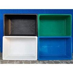 Khay Nhựa Trắng - Xanh - Đen Nuôi Cá , Khay Ép Cá Kích Thước 50x35x13