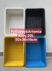 Khay Nhựa 20 Lít Nhiều Màu Nuôi Cá , Khay Ép Cá Kích Thước 50x36x16 cm