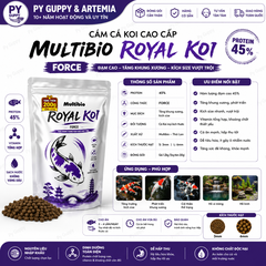 Cám Cá Koi Multibio Royal Koi Core | Force | Vivid 40-45% Đạm - Thức Ăn Cao Cấp Cho Cá Koi Hằng Ngày & Kích Màu