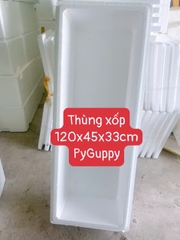 Thùng Xốp Có Nắp 120 x 45 x 33cm - Thùng Xốp Dày Giữ Nhiệt, Đựng Hải Sản, Cá Cảnh, Rau Củ, Thực Phẩm