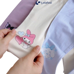 Quần legging Kuromi, My Melody, Cinnamoroll dễ thương cho bé gái 8kg - 27kg