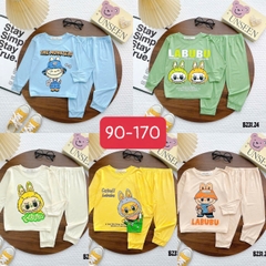 Bộ thun bé trai, Bộ thun lạnh Labubu thiết kế dài tay cho bé trai và bé gái từ 8kg đến 28kg, Lolafasi Shop