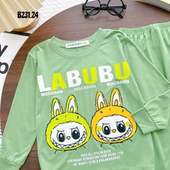Bộ thun bé trai, Bộ thun lạnh Labubu thiết kế dài tay cho bé trai và bé gái từ 8kg đến 28kg, Lolafasi Shop