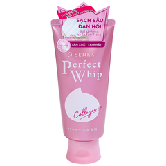 Sữa rửa mặt Collagen Senka Perfect Whip 120g (hồng mới)