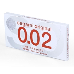Bao cao su Sagami Original 0.02mm - hộp 2 chiếc