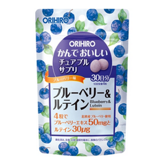 Viên nhai Orihiro bổ sung blueberry và lutein dạng túi 120 viên