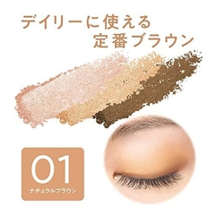 Phấn mắt Cezanne 3 ô màu nâng tông 2.7g (01 - Nature Brown) (09 - Brick Brown)