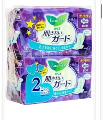 Băng vệ sinh Kao Laurie ban đêm có cánh- 30 cm - pack 2 gói